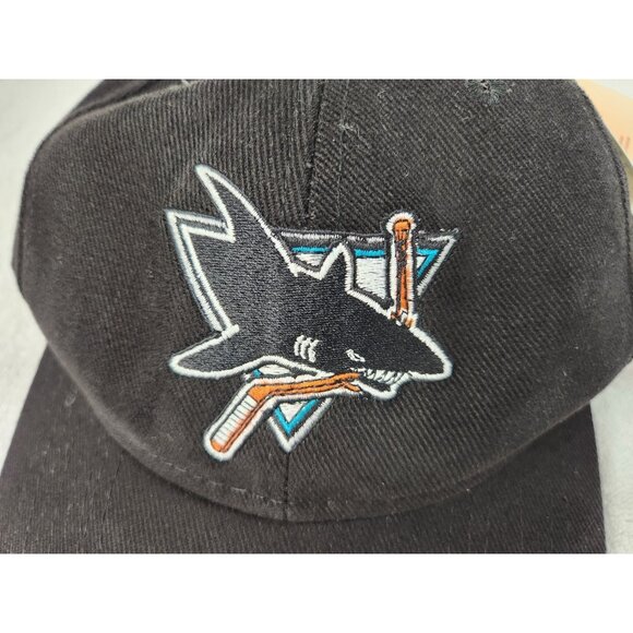 Vintage San Jose Sharks Hockey CCM #1 Apparel Snapback Hat Cap Embroidered - Picture 2 of 9